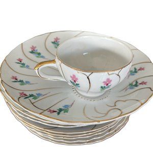 vintage Noritake fine china snack tea set